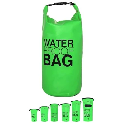 Imagen de DonDon Dry Bag Bolsa Impermeable 2l, 5l, 10l, 15l, 20l, 30l con Bandolera Verde 5 litro