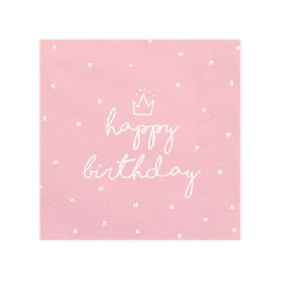 Imagen de PartyDeco Happy Birthday Servilletas 33 x cm 20 unidades cumpleaños