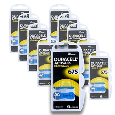 Imagen de Duracell ActivAir 675 MF Hg 0% Batería para audífonos 650mAh 1.45V 10x Blisters