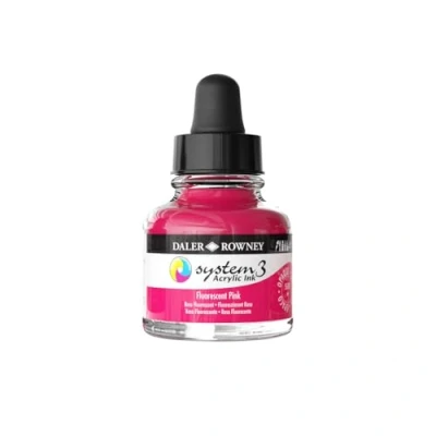 Imagen de Daler Rowney : System 3 Acrylic Ink 29.5ml Fluorescent Pink