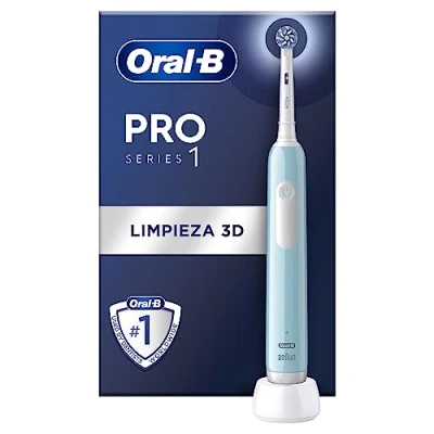 Imagen de Oral B Pro Series 1 Cepillo de Dientes Eléctrico con Mango Recargable y Cabezal, Diseñado por Braun Azul
