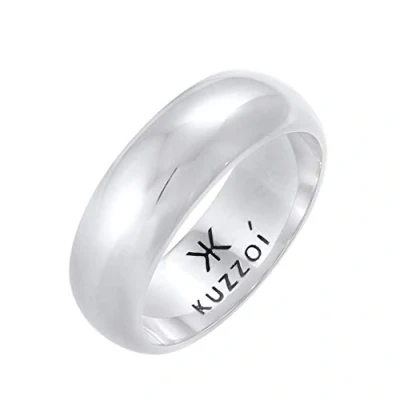 Imagen de Kuzzoi anillo para hombre de Plata ley 925, básico (9 mm) en diseño clásico, ancho hombre, amistad liso pulido, talla 60 66, 0610730620,