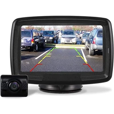 Imagen de Auto VOX TD2 Camara Marcha Atrás Inalámbrica para Coches 4.3&#039;&#039; Monitor LCD Trasero Impermeable IP68 Señal Estable Cámara Atras de Visión Nocturna