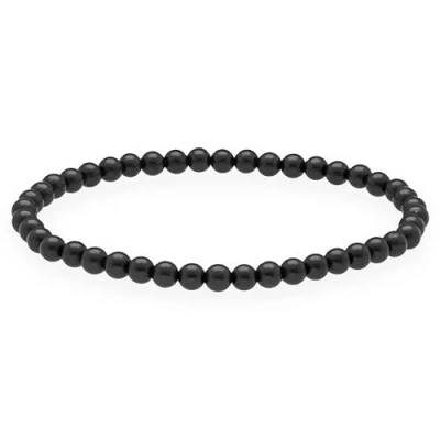 Imagen de Lebensquelle Plus Mini pulsera de bolas 4 5 mm piedras preciosas (Shungite)