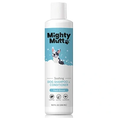 Imagen de Mighty Mutt Champú Y Acondicionador Natural E Hipoalergénico para Perros, Anti Picazón, Calmante Desodorizante (9 Oz)