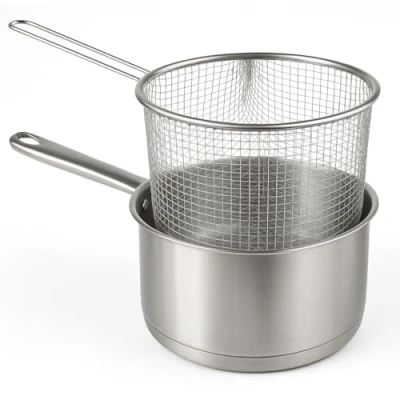 Imagen de MGE Cazo de Cocina con Cestilllo Freidor Acero Inoxidable Ø 16 cm
