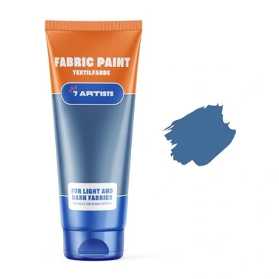 Imagen de 7 Artists Pintura Textil Para Tela Azul Vaquero 60 ml Pinturas Telas Permanentes Ropa Permanente y Lavable De