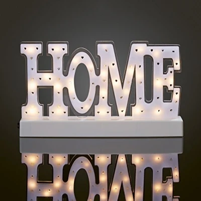 Imagen de Hellum 522464 Letra LED (25 ledes, luz blanca cálida, funciona con pilas (3 AA, no incluidas), interior IP20, decoración de invierno, salón, navideña