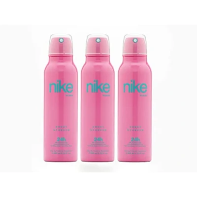 Imagen de NIKE Sweet Blossom, Desodorante Mujer Spray, Pack de 3 x 200 ml, Antimanchas para Todo Tipo Piel, 0% Sales Aluminio, Larga Duración, Fragancia Floral Afrutada
