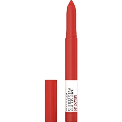 Imagen de Maybelline New York, Superstay Ink Crayon Pintalabios Mate Cremoso Larga Duración, Fácil aplicación, No reseca, Tono 115 Know Limitis, 20 g