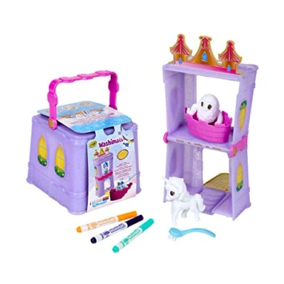 Imagen de CRAYOLA 74 7358 Washimals Animalitos Fantásticos Playset Actividades Castillo para Utilizar con Otros Set Washimals, Ideal Juego y Regalo, Desde 3 años