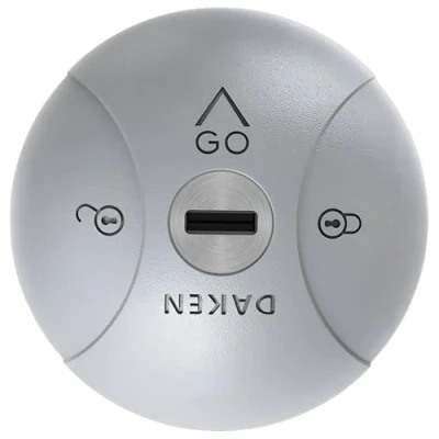 Imagen de DAKEN Saturn GO Simple 1 cerradura antirrobo fija para vehículos utilitarios, bloqueo manual, Zamak, color gris