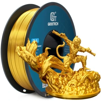 Imagen de GEEETECH filamento PLA de 1,75 mm oro seda, para impresora 3D, 1 kg