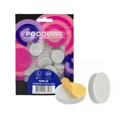 Imagen de STALEKS PRO Recambio pulidor buffer pododisco Discos pulidores pedicura 25 pcs (L: 25mm)