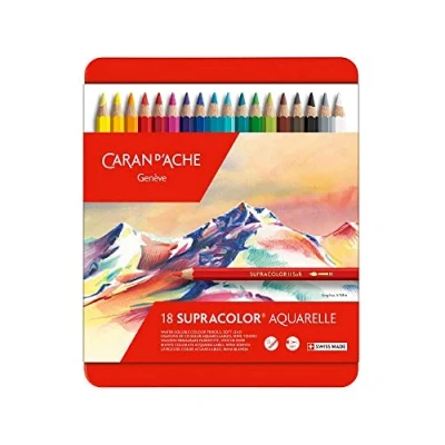 Imagen de Caran d Ache SUPRACOLOR Soft Aquarelle 18 Lápiz de color (Multicolor, Rojo)