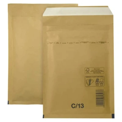 Imagen de Netuno 50x sobres acolchados con burbujas de aire marrones DIN 13/C 170x225mm burbuja autosellados reciclables resistentes al desgarro bolsa embalaje envíos postales tránsito ropas
