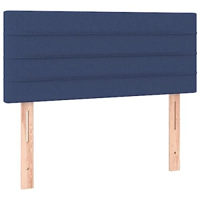 Imagen de vidaXL Cabecero Tapizado Cama Antimancha Acolchado Protector Cubierto Elástico Prueba Polvo Funda Dormitorio de Tela Azul 100x5x78/88 cm