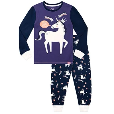 Imagen de Harry Bear Pijamas para Niñas Ajuste Ceñido Unicornio Morado 11 12 Años