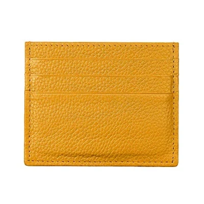 Imagen de Hibate (Amarillo) Mini Cuero FRID Tarjetero Fundas para Tarjetas de Crédito Cartera Hombre Mujer Señoras Niña Niño Piel Billetera
