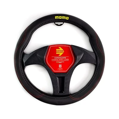 Imagen de MOMO Cubre Volante Comfort Universal, Color Negro/Rojo