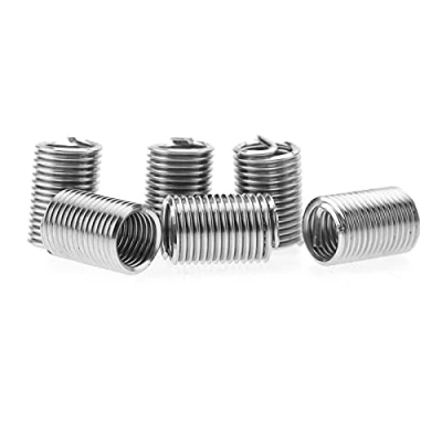 Imagen de M10 Inserciones roscadas, Akozon Insertos Roscados Roscas Helicoil SS304 de Acero Inoxidable 50 unids(M10*1.5 * 2D)