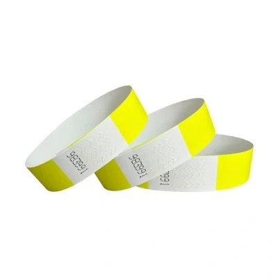 Imagen de CINTAPUNTO 1000 bracelets d&#039;entrée type tyvek, d&#039;identification, festival, néon, pour événements, sécurité, fêtes, indéchirables, 16 couleurs (Neon Yellow)