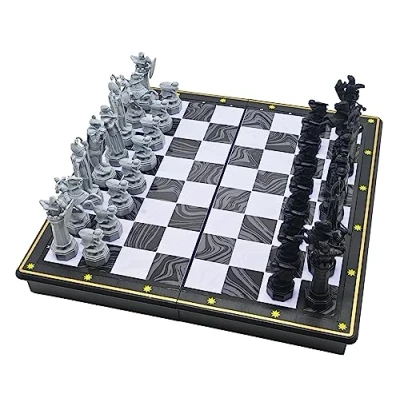 Imagen de Lexibook, Harry Potter, Juego de ajedrez, Tablero magnético y Plegable, 32 Piezas, Familiar, CGM300HP
