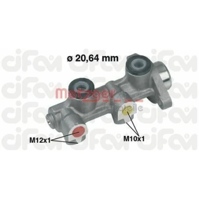 Imagen de METZGER 202 190 Cilindro Maestro de Freno 20,6 CIFAM OPEL: Astra F CC, Berlina, Vectra A Berlina