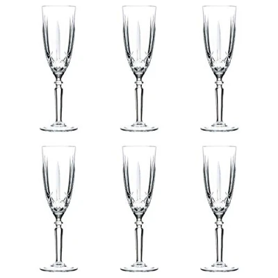 Imagen de RCR Crystal Juego de copas champán cristal 200 ml Orchestra Range Prosecco Fizz Caja regalo Fabricado en Italia