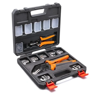 Imagen de Wirefy Crimpadora de Alta Resistencia 23 cm Juego 11 Piezas Herramientas Prensado para Conectores Termorretráctiles, Nylon, Aislados y no
