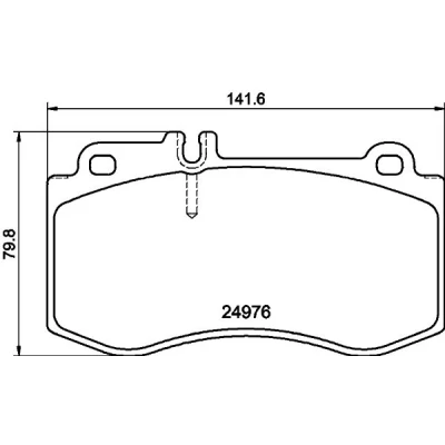 Imagen de HELLA 8DB 355 014 821 Juego de pastillas freno preparado para indicador desgaste MERCEDES BENZ: Clase E Berlina, T modell, CLS Coupé