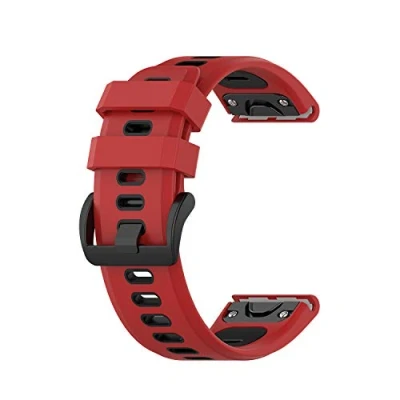 Imagen de INF Pulsera para Garmin Fenix 3 /6X /5X 26mm Correa de Reloj Repuesto Silicona roja/Negra