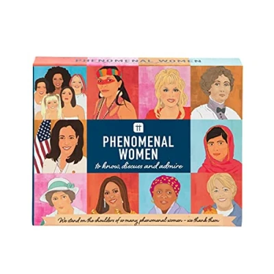 Imagen de Talking Tables Juego de conversación fenomenal para mujeres con tarjetas preguntas que invitan a la reflexión después cena, regalos ella, feministas, relleno medias