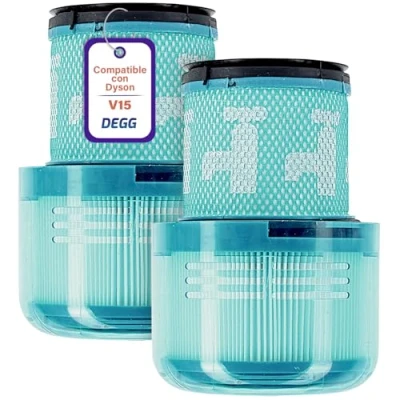 Imagen de DEGG Filtro Hepa para Aspiradora Dyson V15 Filtros Lavables Repuestos Originde Duradero Paquete de 2