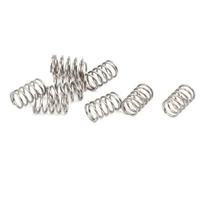 Imagen de sourcing map 0,3mm x 3mm 5mm 304 Inoxidable Acero Compresión Resorte Plateado Tono 10Uds