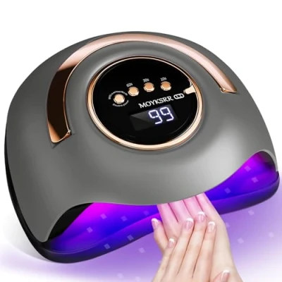 Imagen de MOYKSRR Lámpara LED Uñas UV, 180W Profesional UV Lampara de Gel, con 4 Temporizador, Pantalla LCD, Sensor Automático Para Manicura/Pedicure Nail Art en el Hogar y Salón