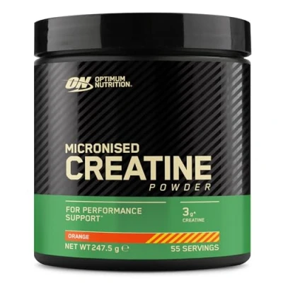 Imagen de Optimum Nutrition Creatina Monohidratada en Polvo, Sabor Naranja, con Edulcorantes 55 Porciones, 247 g