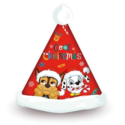 Imagen de ARDITEX PW14023 Gorro de Navidad Papa Noël 37X27cm NICKELODEON Patrulla Canina