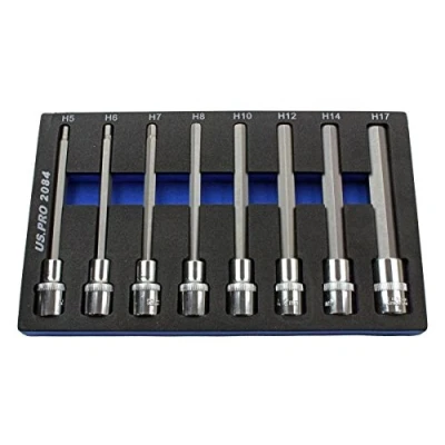 Imagen de US Pro 8PC 1/2DR 140 mm de long Embouts hexagonaux douilles clés Allen 517 2084