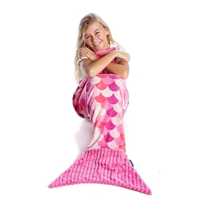 Imagen de Kanguru Sirena Kids Lilla Manta Siena, Poliéster, Multicolor Lila, 135x75