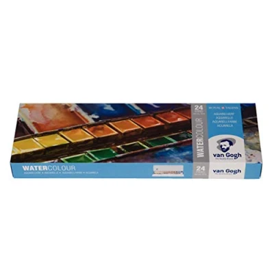 Imagen de Van Gogh Artists Juego de 24 cajas metal para acuarela, incluye pincel