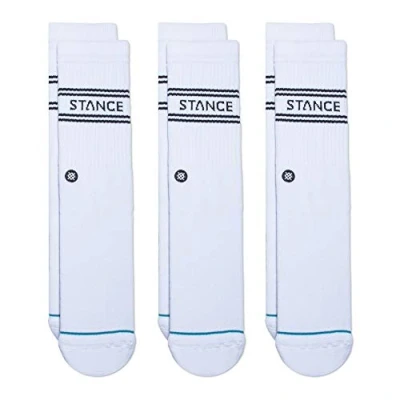 Imagen de Stance Basic Crew Sock 3 Pack (Small, White)