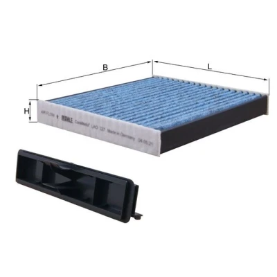 Imagen de MAHLE ORIGINAL LAO 227 Filtro de habitáculo carbón activado, con efecto antialérgico, bactericida 244,0 237 47,0 CareMetix