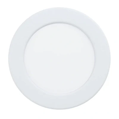 Imagen de Eglo Fueva 6 foco LED empotrable redondo para baño, lámpara de baño plástico en blanco, plano, color luz blanco cálido y frío, IP44, diámetro 11,7 cm