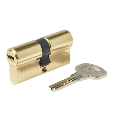 Imagen de Yale 110724040040201 Cilindro de Seguridad S1000 Latonado 40 x mm Llave Leva Larga