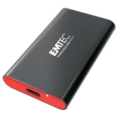Imagen de EMTEC X210 Elite Disco Duro SSD Externo (128 GB, Interfaz USB C 3.2 Gen2, Compatible con Gen1 y 2.0, tecnología 3D NAND Flash, Cable Gen2 A