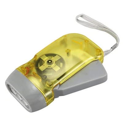 Imagen de veorly Luz de antorcha Linterna enrollado dinamo 3 LED Manivela manual Camping