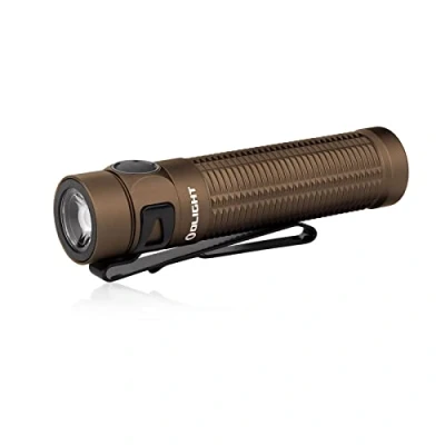 Imagen de OLIGHT Baton 3 Pro linterna LED recargable Alta potencia 1500 lúmenes luz blanca fría 175m impermeable mini de bolsillo para viajes emergencia camping (Marrón CW)