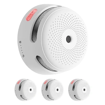 Imagen de X Sense Detector de Humo inalámbrico XS01 M, Compatible con Home Security App, Modelo FS61, 85 dB Alerta, Mini y Fuego