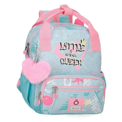 Imagen de Enso Little Urban Queen Mochila Escolar Infantil Fabricada en Poliéster, Tirantes Anchos y Ajustables Que se adaptan, Bolsillo Frontal.